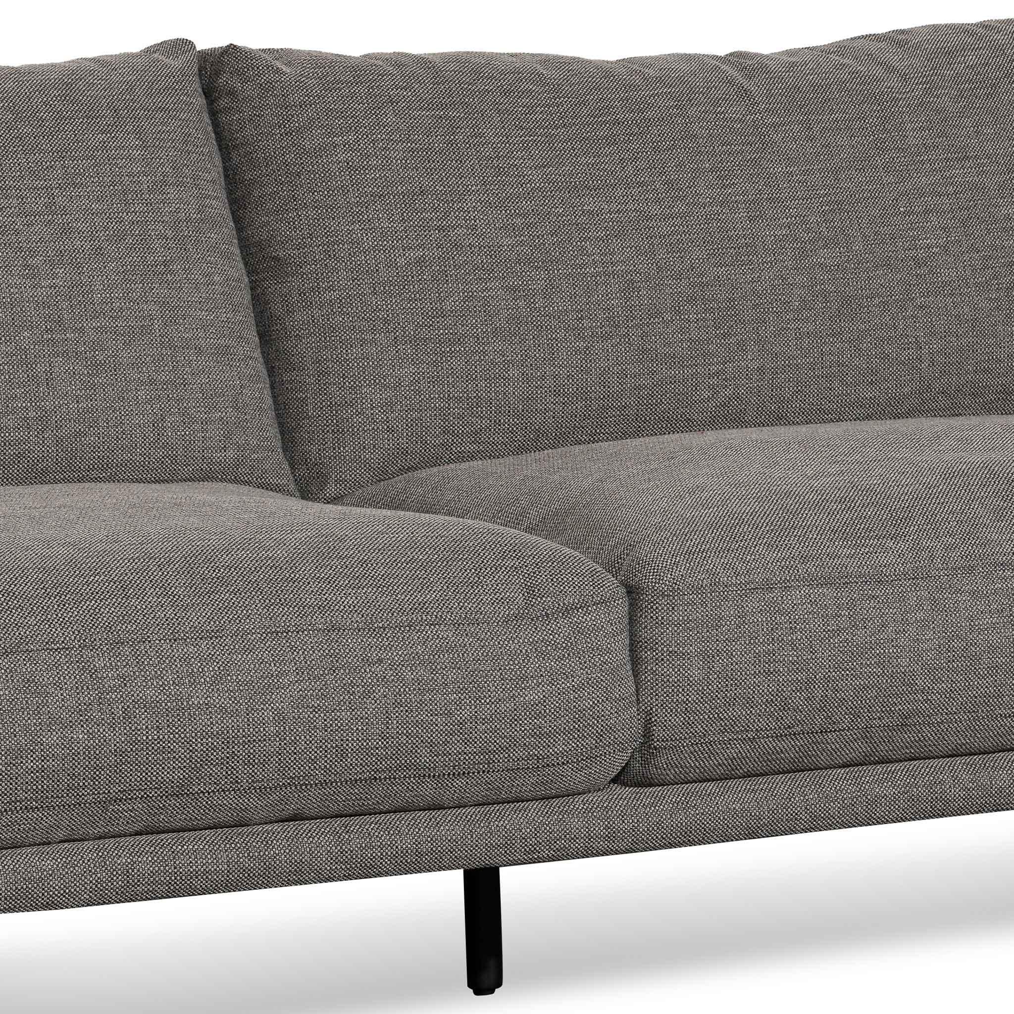 CLC6435-KSO 4 Seater Left Chaise Fabric Sofa - Graphite Grey - Furniture Castle