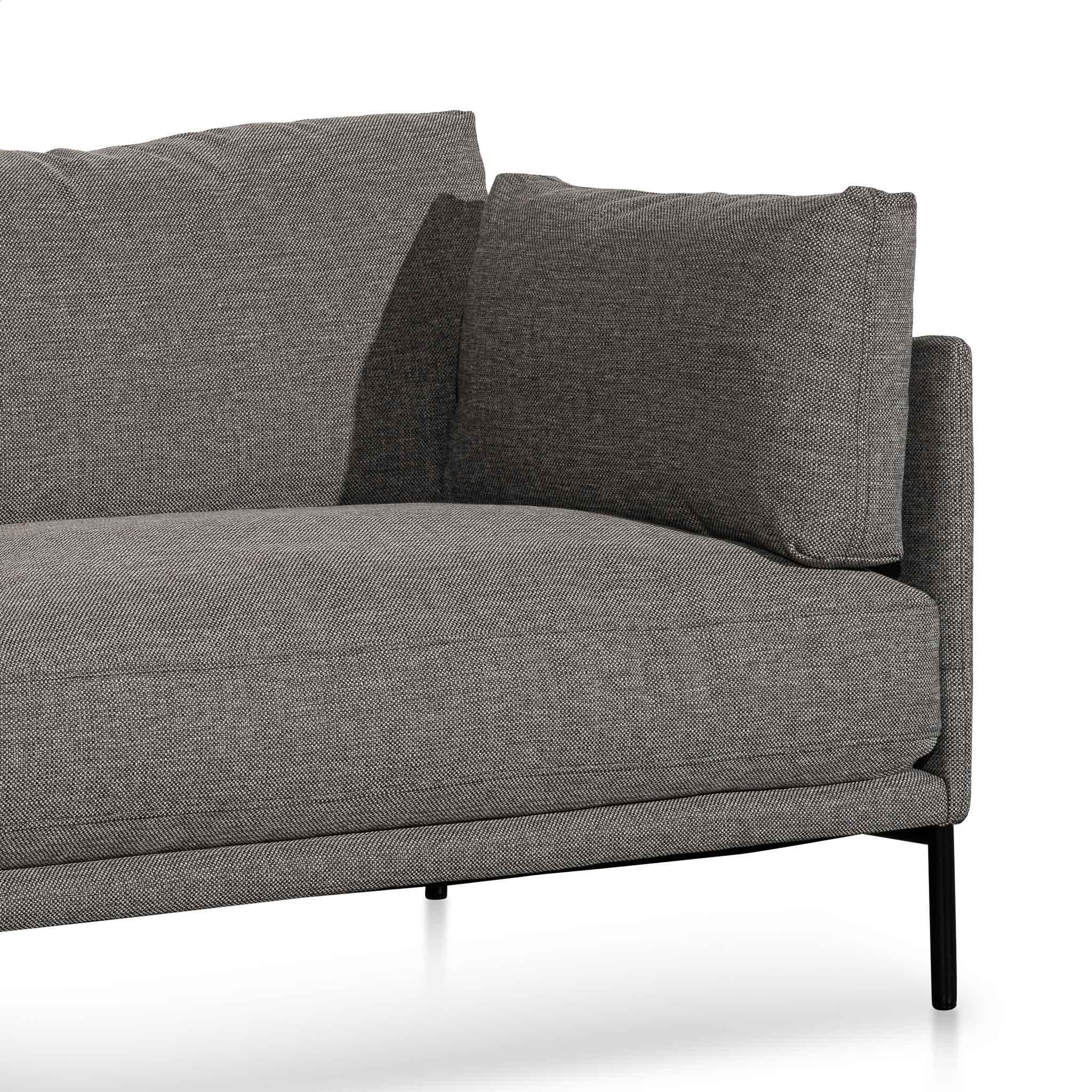 CLC6435-KSO 4 Seater Left Chaise Fabric Sofa - Graphite Grey - Furniture Castle