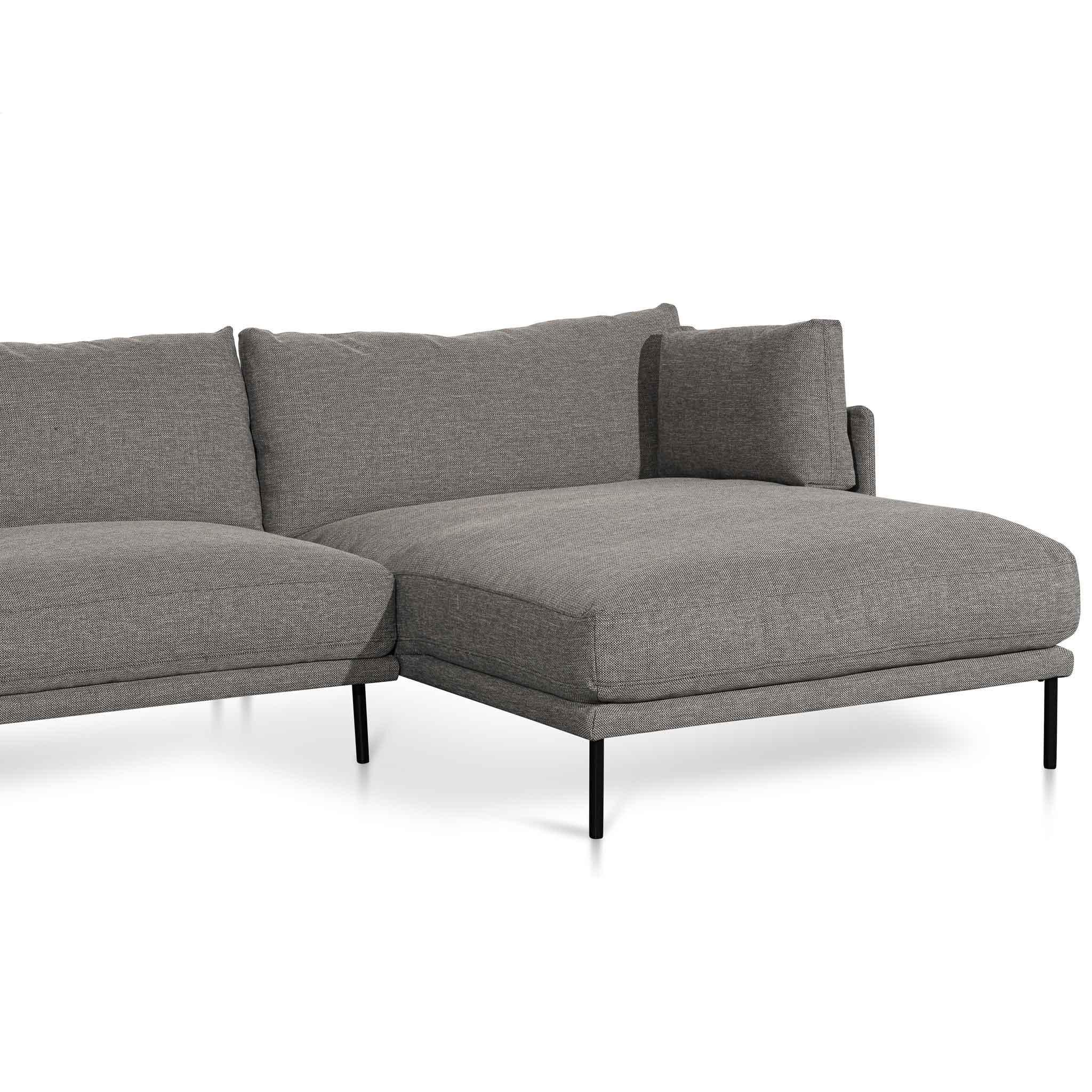 CLC6436-KSO 4 Seater Right Chaise Fabric Sofa - Graphite Grey - Furniture Castle