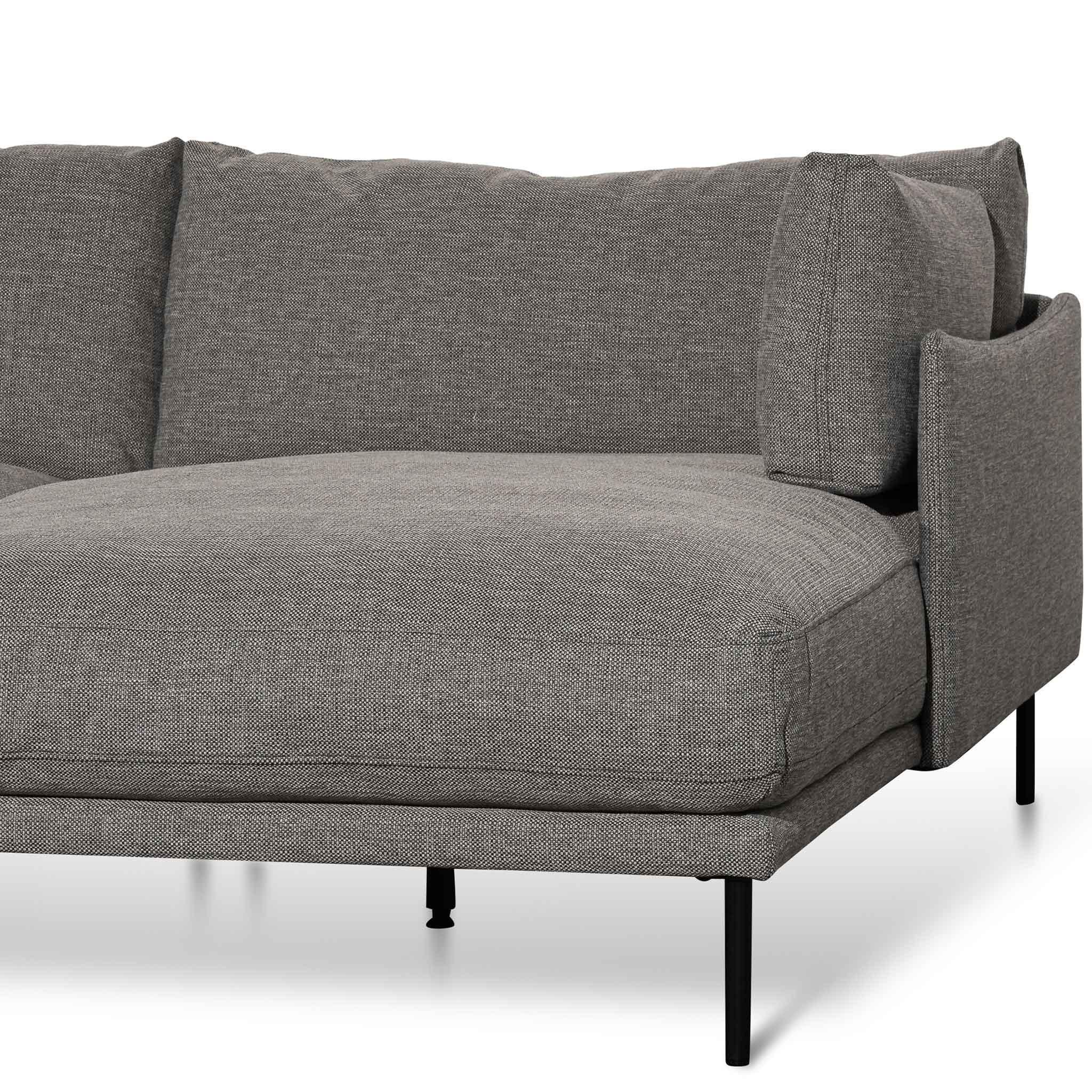 CLC6436-KSO 4 Seater Right Chaise Fabric Sofa - Graphite Grey - Furniture Castle