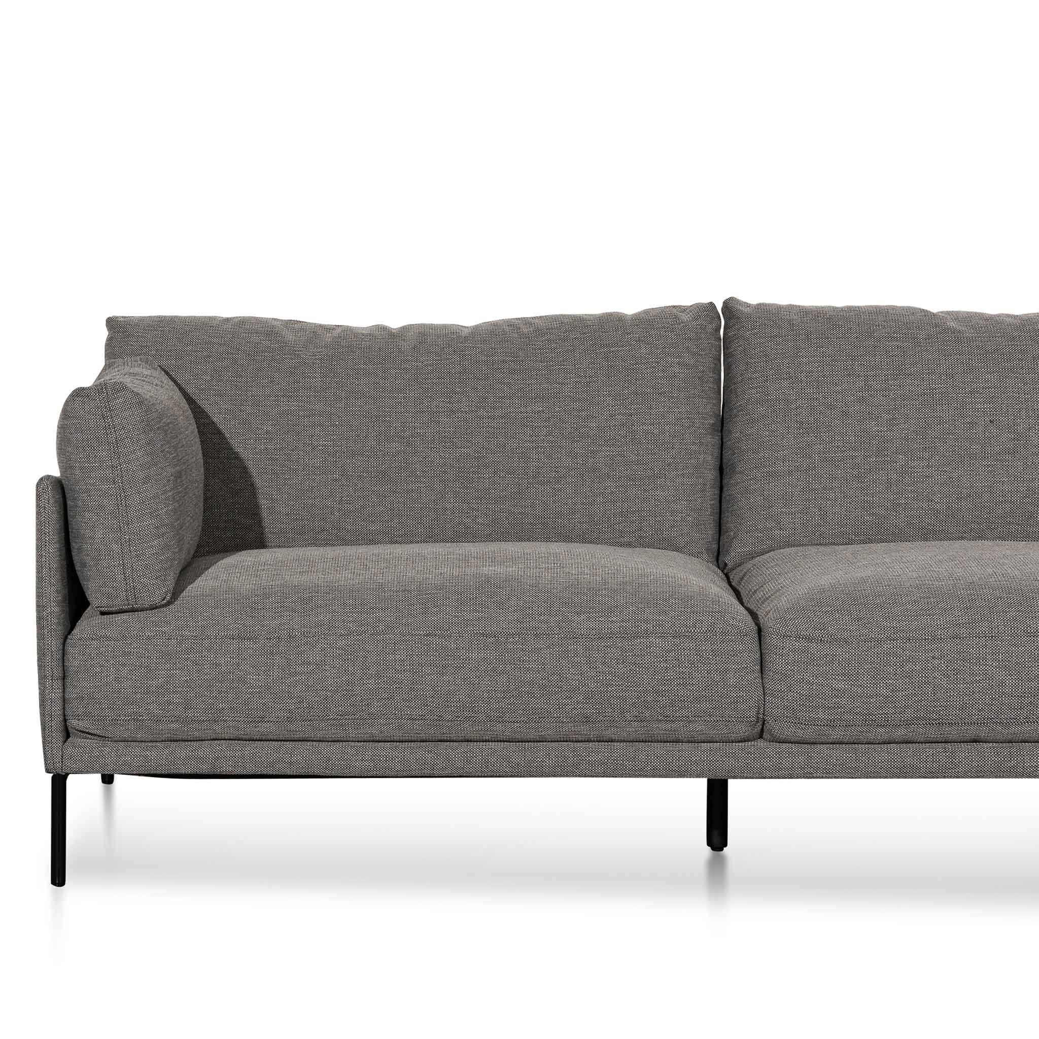 CLC6436-KSO 4 Seater Right Chaise Fabric Sofa - Graphite Grey - Furniture Castle