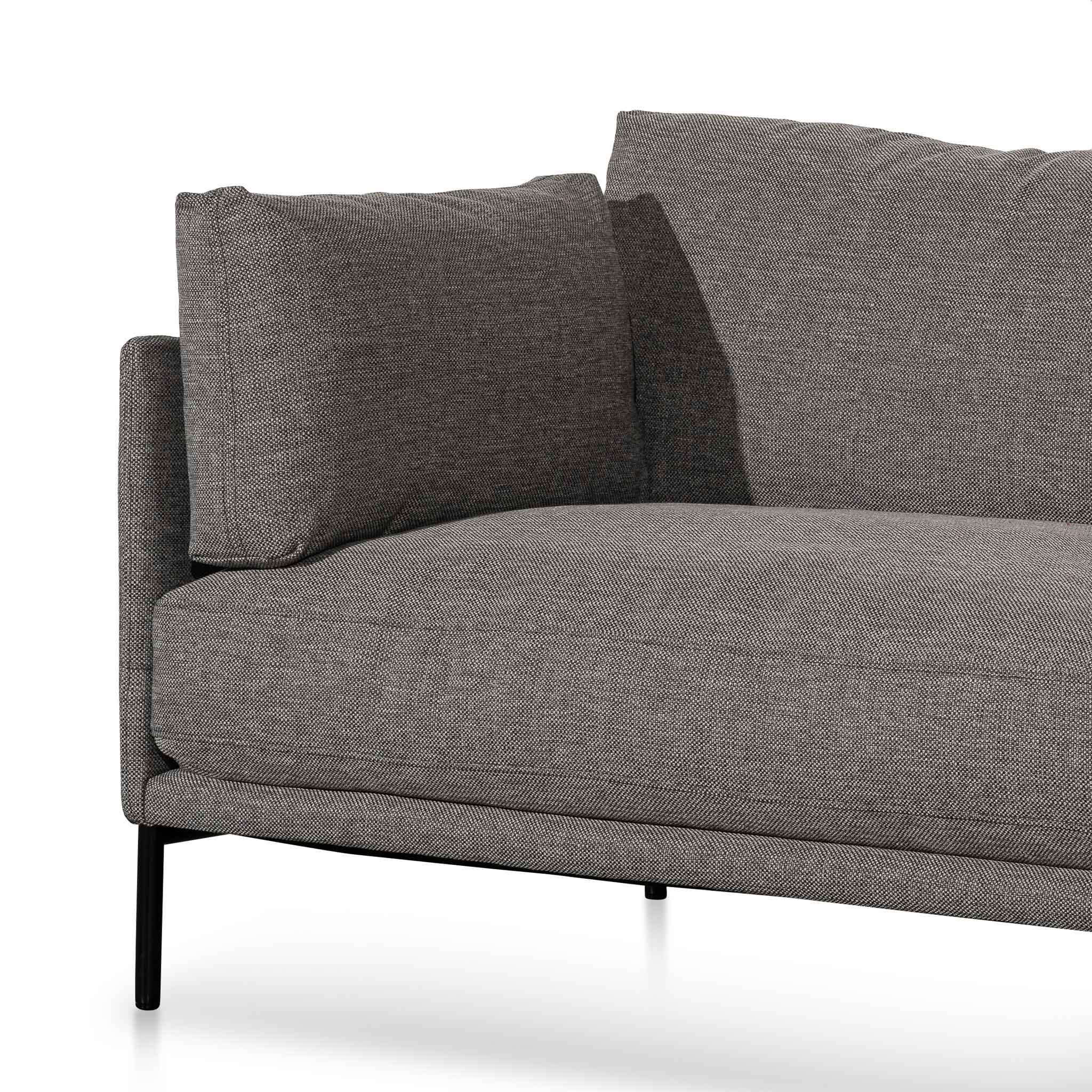 CLC6436-KSO 4 Seater Right Chaise Fabric Sofa - Graphite Grey - Furniture Castle