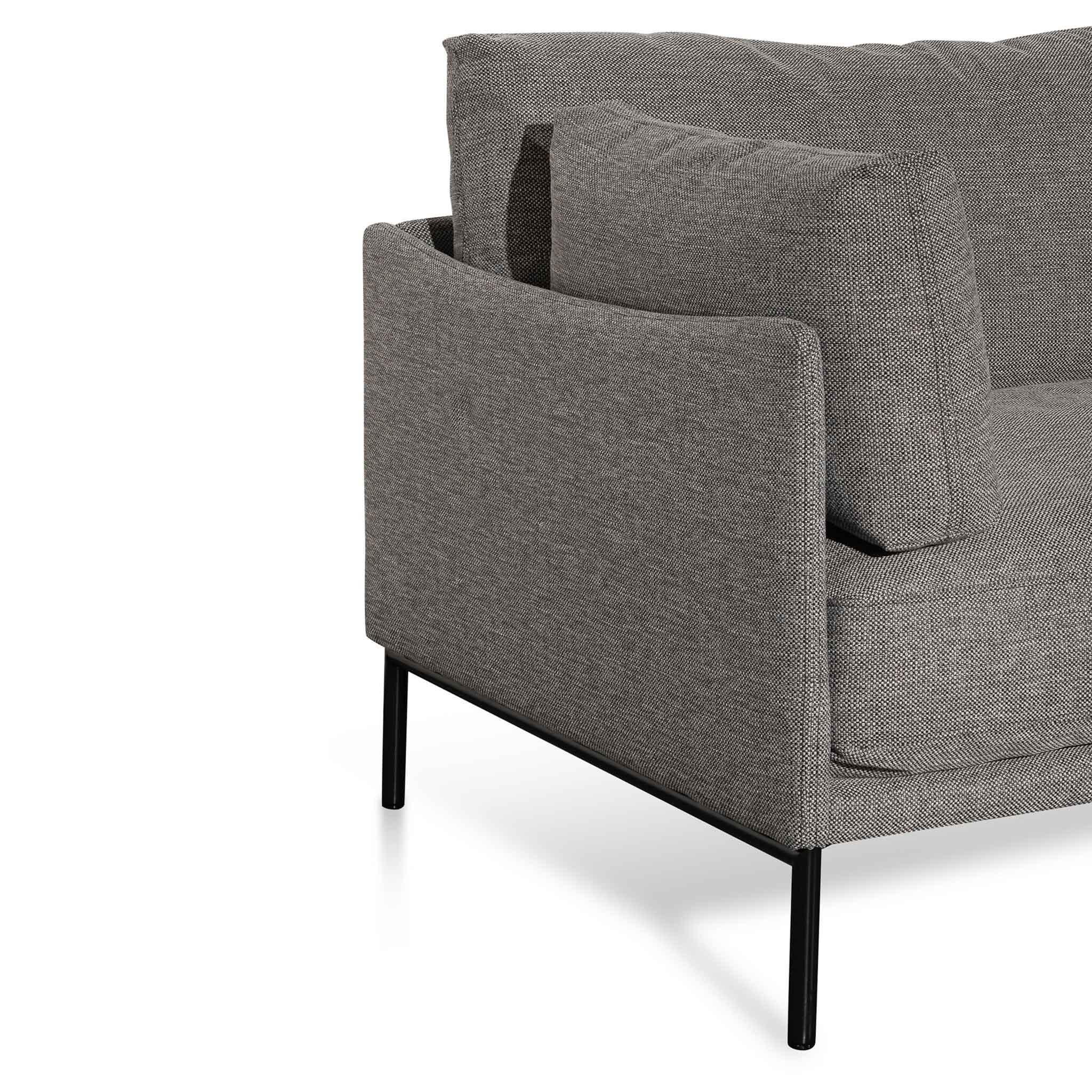 CLC6436-KSO 4 Seater Right Chaise Fabric Sofa - Graphite Grey - Furniture Castle