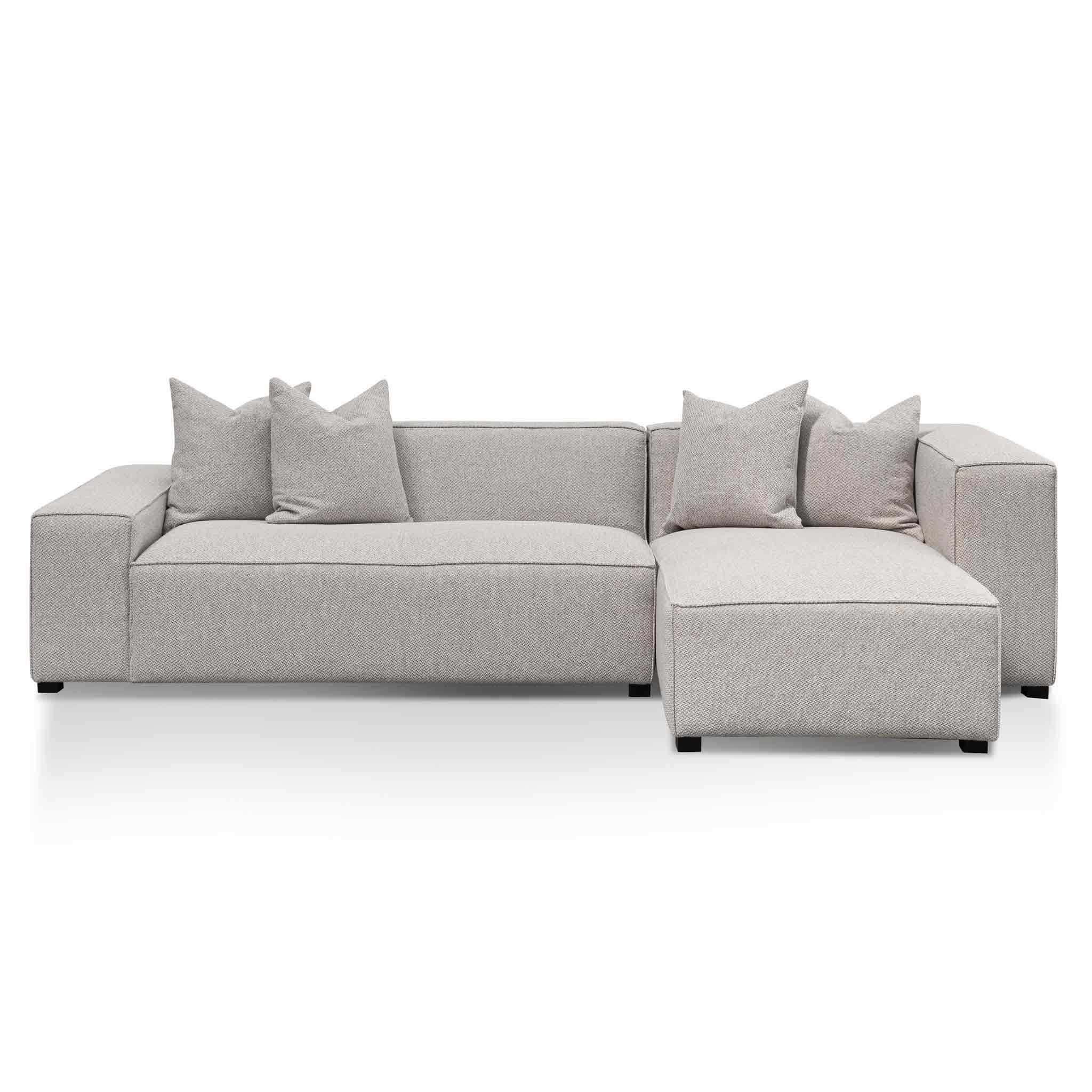 CLC6533-CA 3 Seater Right Chaise Fabric Sofa - Sterling Sand - Furniture Castle