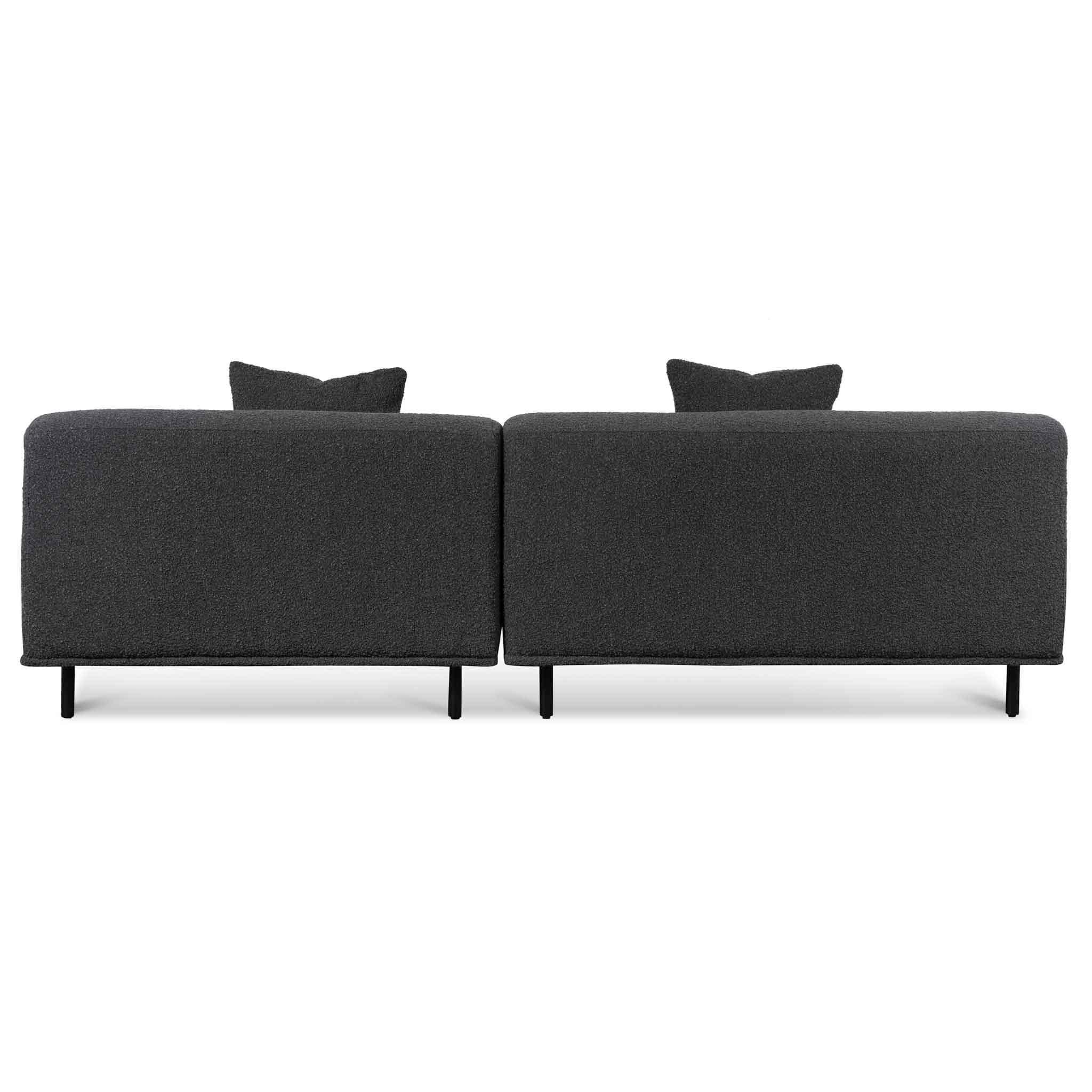 CLC6645-CA Right Chaise Sofa - Charcoal Boucle - Furniture Castle