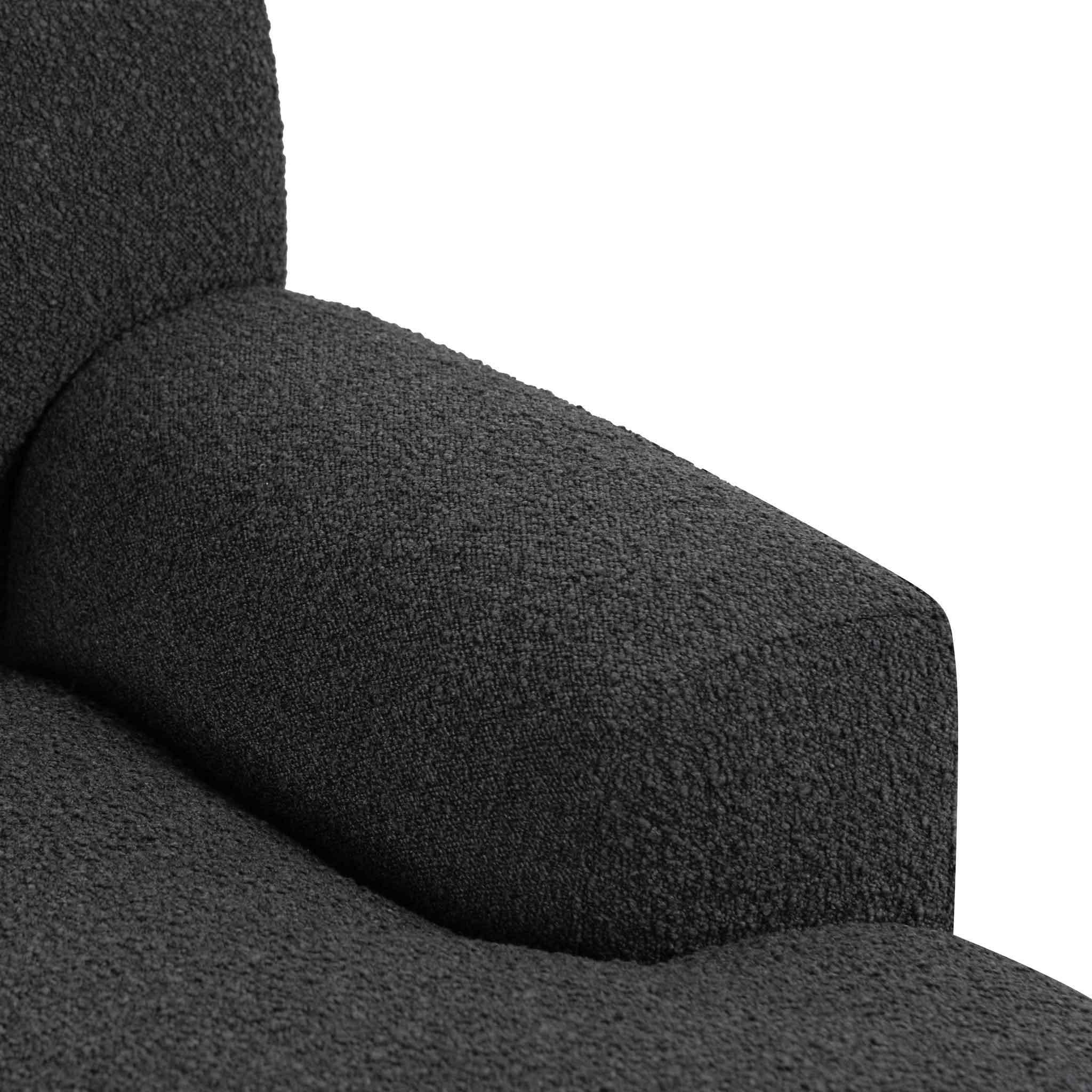 CLC6645-CA Right Chaise Sofa - Charcoal Boucle - Furniture Castle
