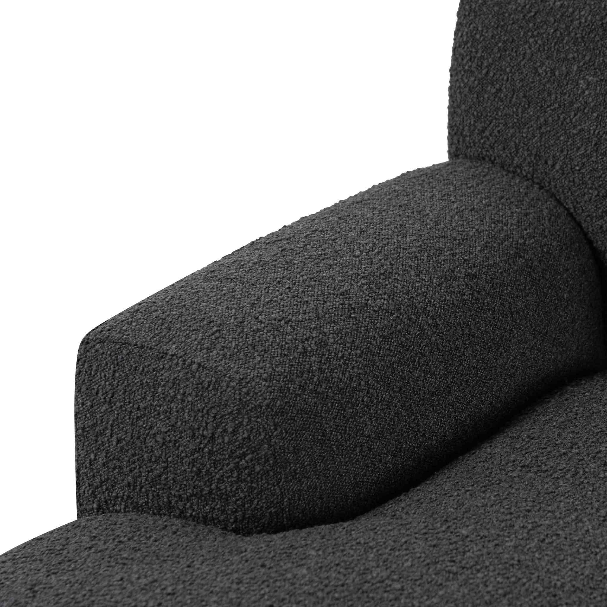 CLC6646-CA Left Chaise Sofa - Charcoal Boucle - Furniture Castle