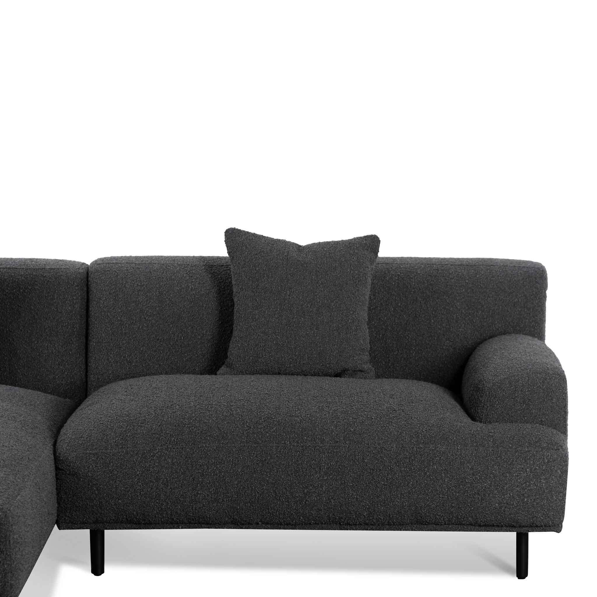 CLC6646-CA Left Chaise Sofa - Charcoal Boucle - Furniture Castle
