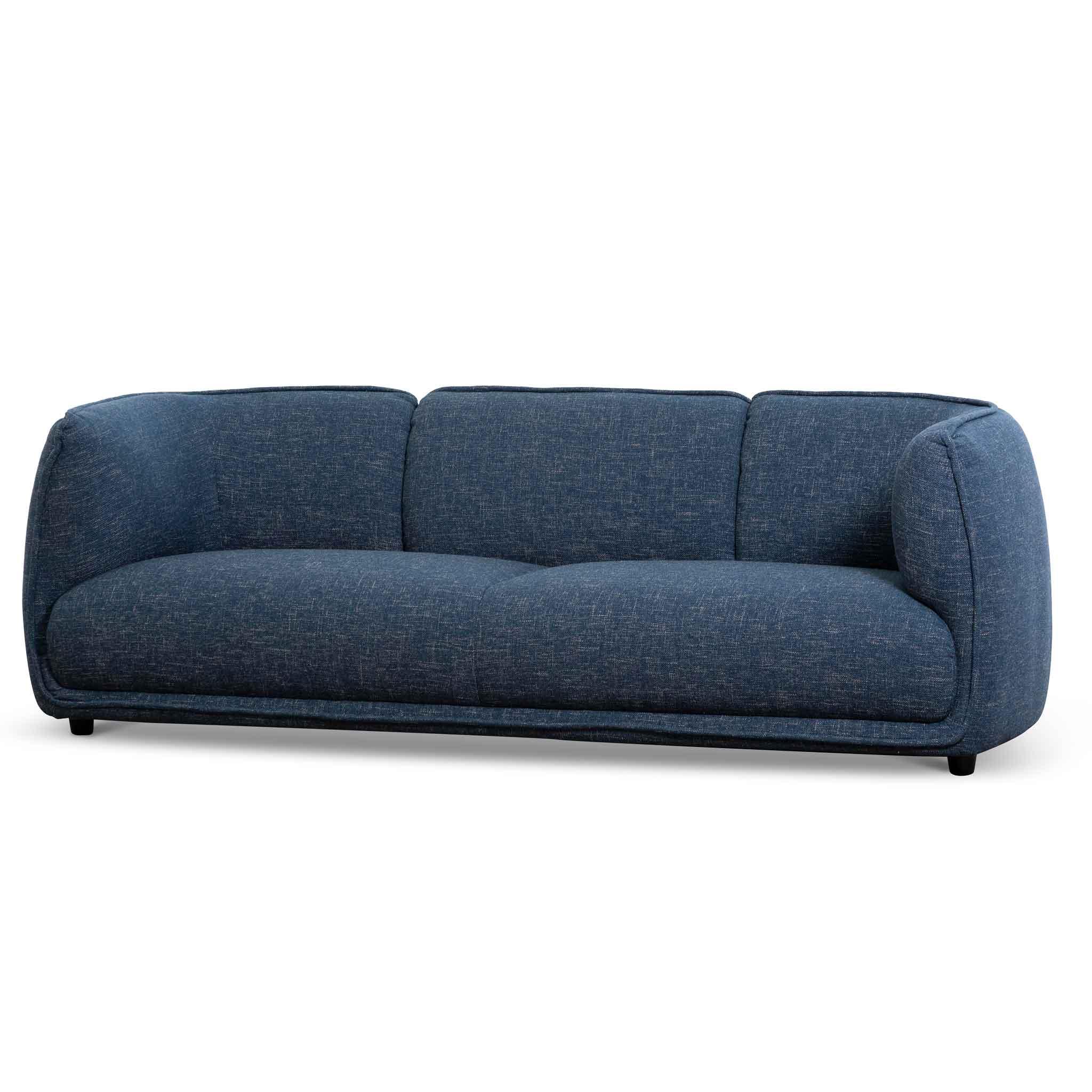 CLC6651-KSO 3 Seater Fabric Sofa - Dark Blue - Furniture Castle