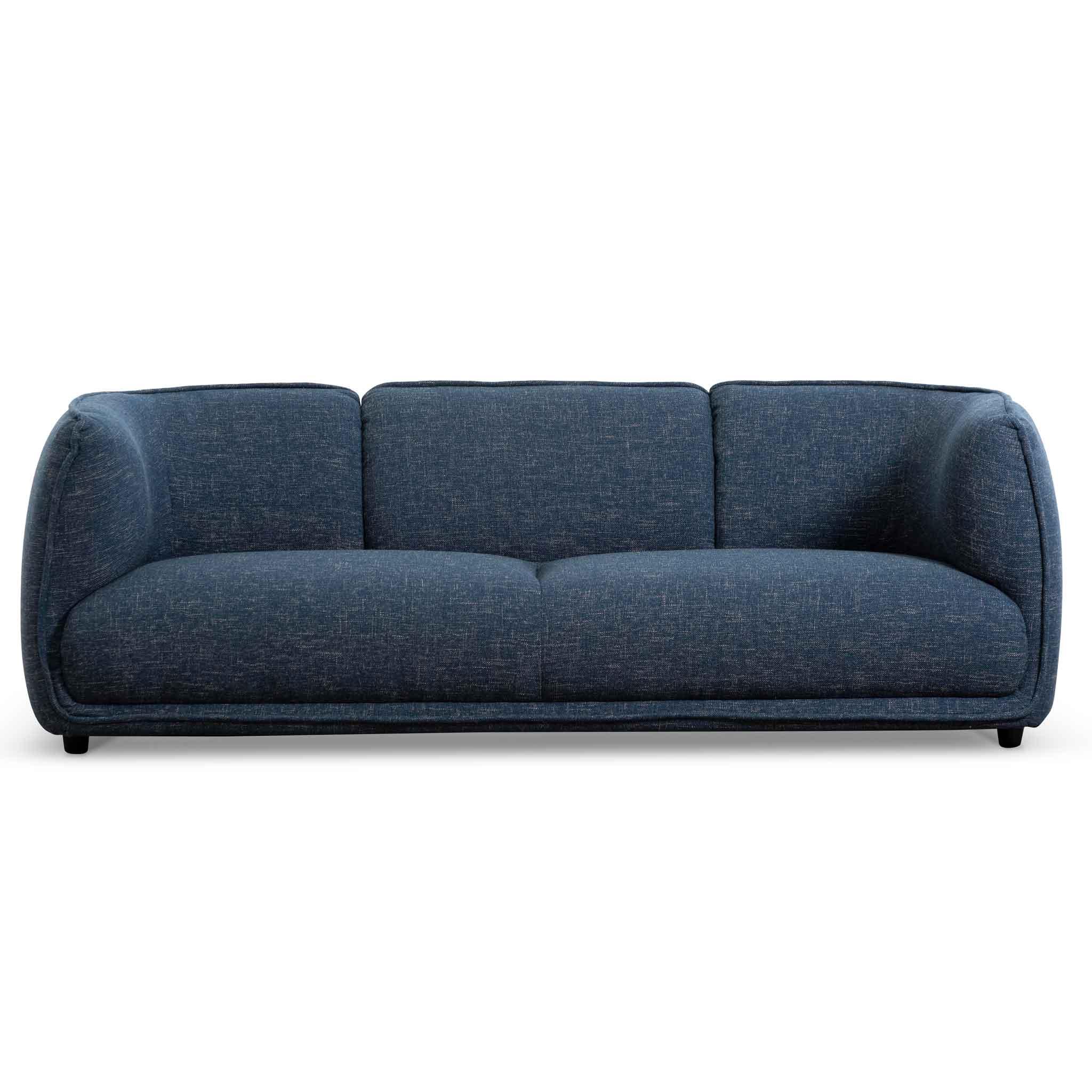 CLC6651-KSO 3 Seater Fabric Sofa - Dark Blue - Furniture Castle