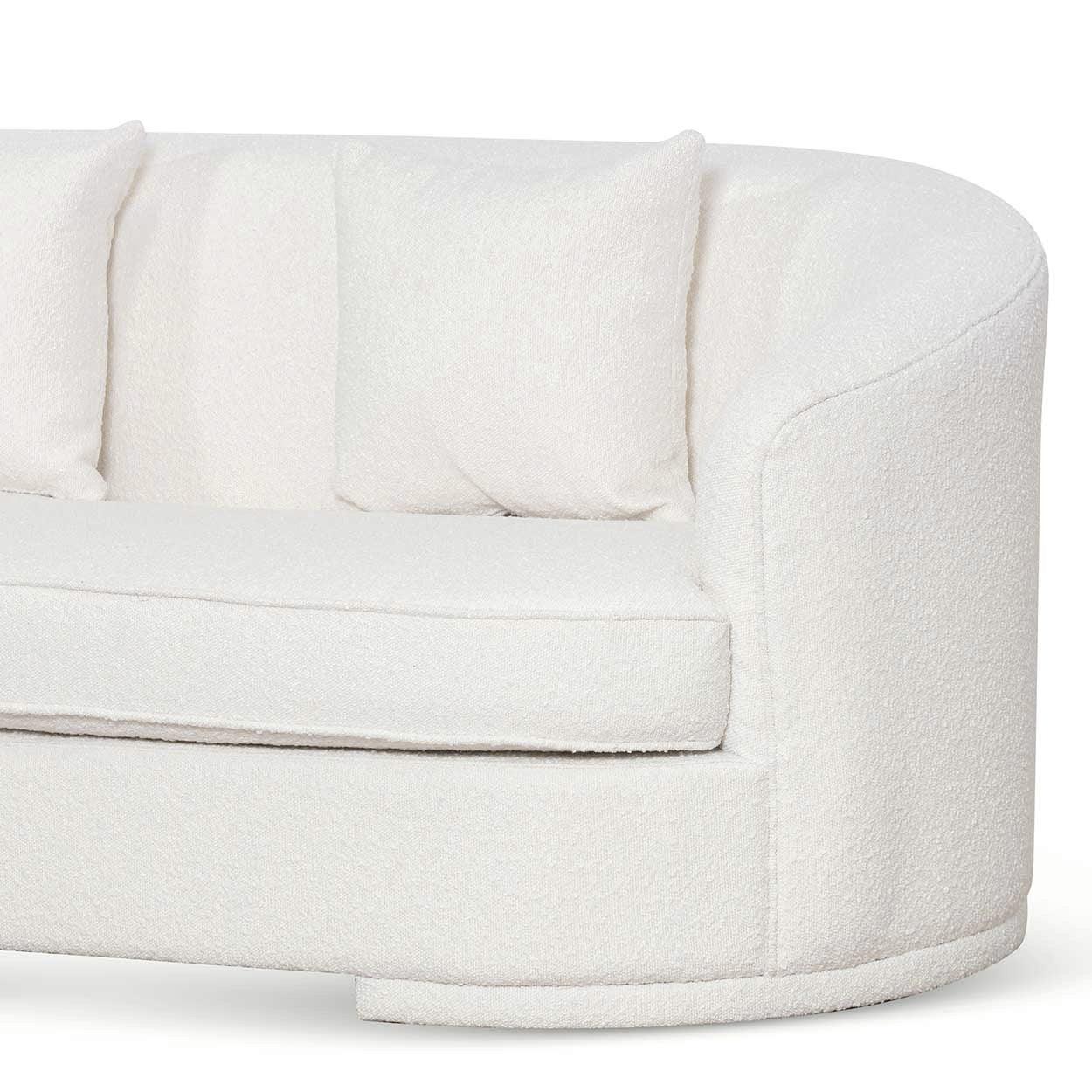 CLC6742-FS 4 Seater Sofa - Ivory White Boucle - Furniture Castle