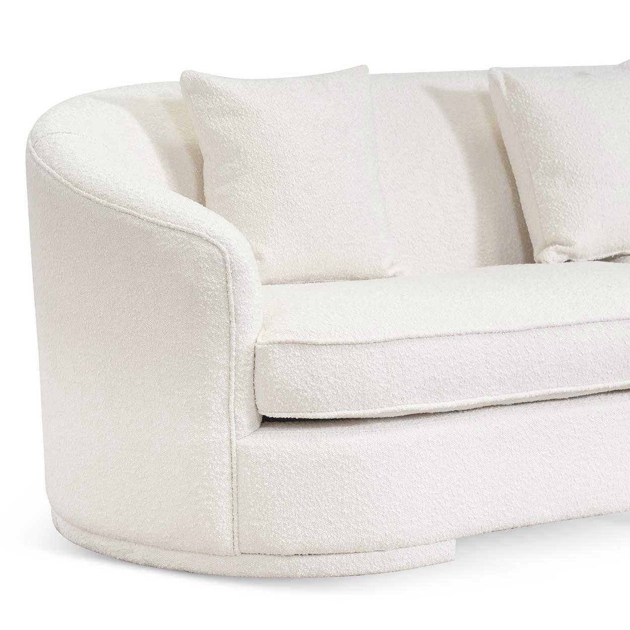 CLC6742-FS 4 Seater Sofa - Ivory White Boucle - Furniture Castle