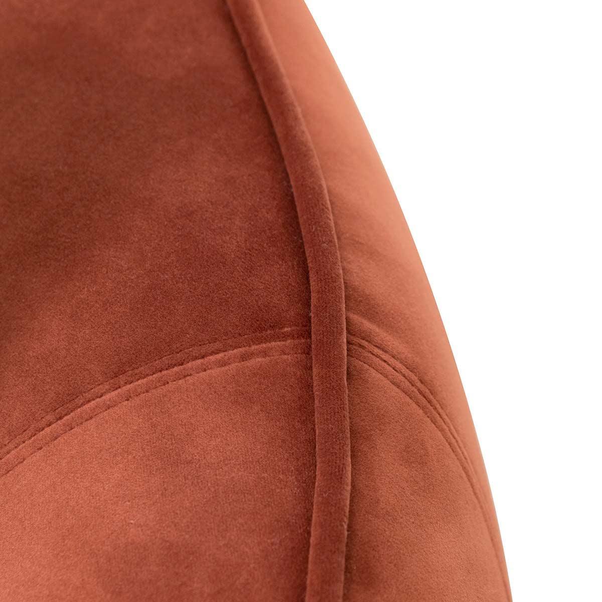 CLC6748-FS Velvet 3 Seater Sofa - Rustic Orange - Furniture Castle