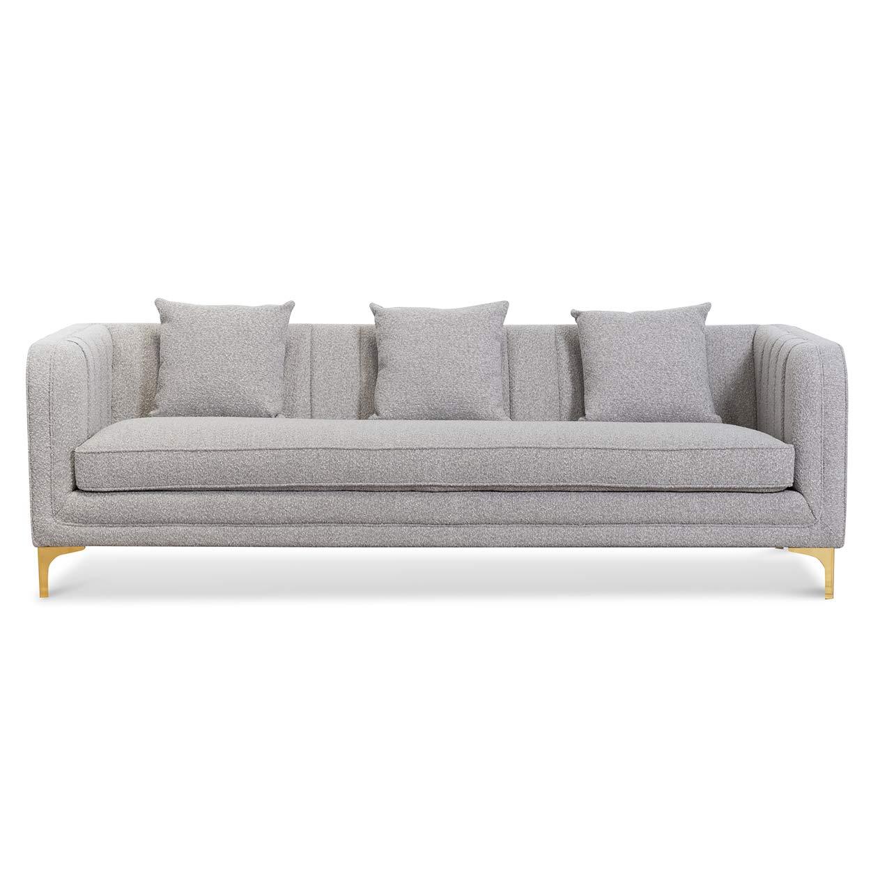 CLC6750-FS 3 Seater Sofa - Ash Grey Boucle - Furniture Castle