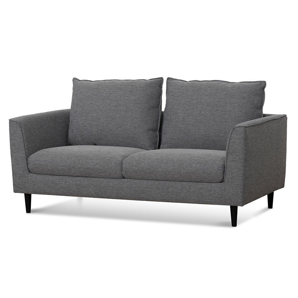 CLC6812-KSO 2 Seater Fabric Sofa - Graphite Grey with Black Leg - Furniture Castle
