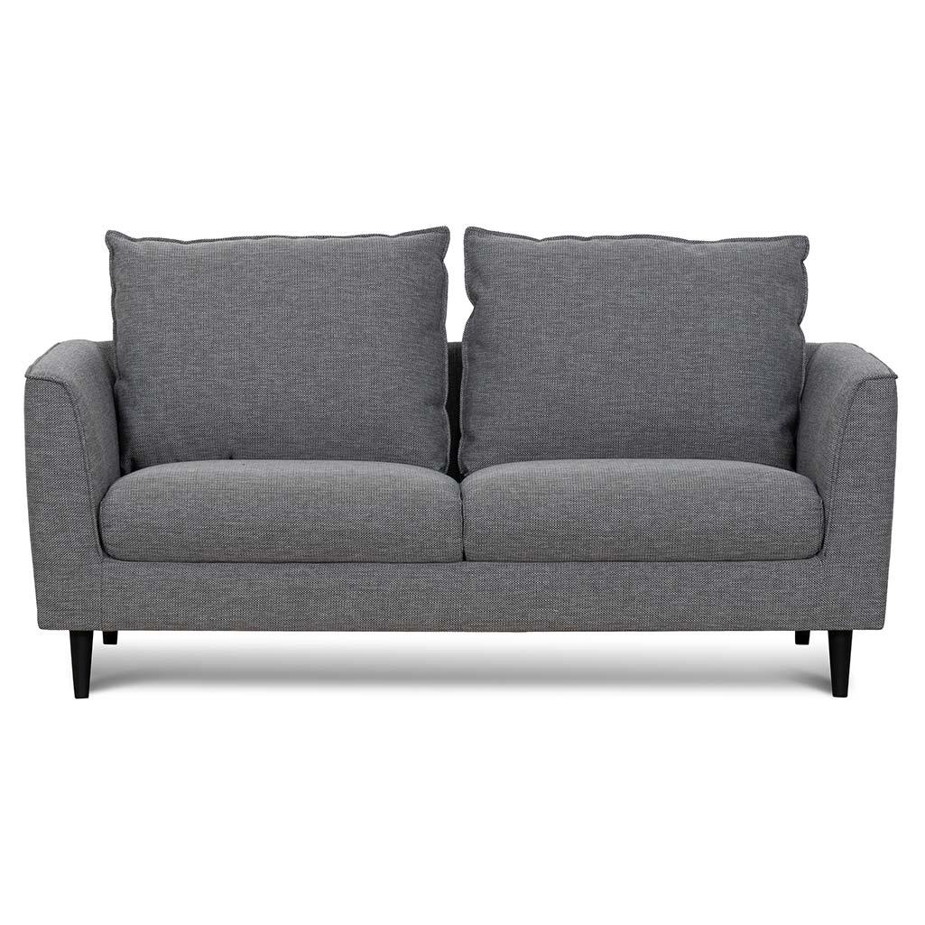 CLC6812-KSO 2 Seater Fabric Sofa - Graphite Grey with Black Leg - Furniture Castle