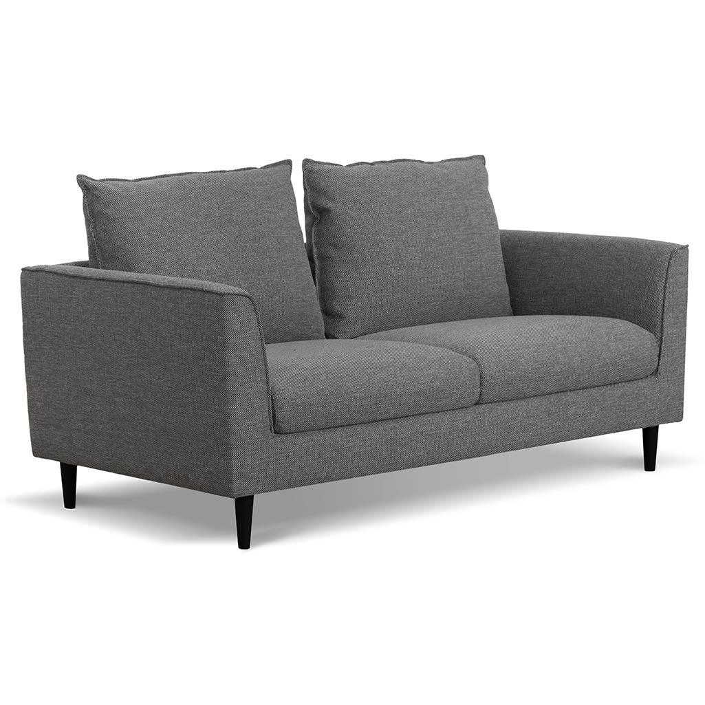 CLC6812-KSO 2 Seater Fabric Sofa - Graphite Grey with Black Leg - Furniture Castle