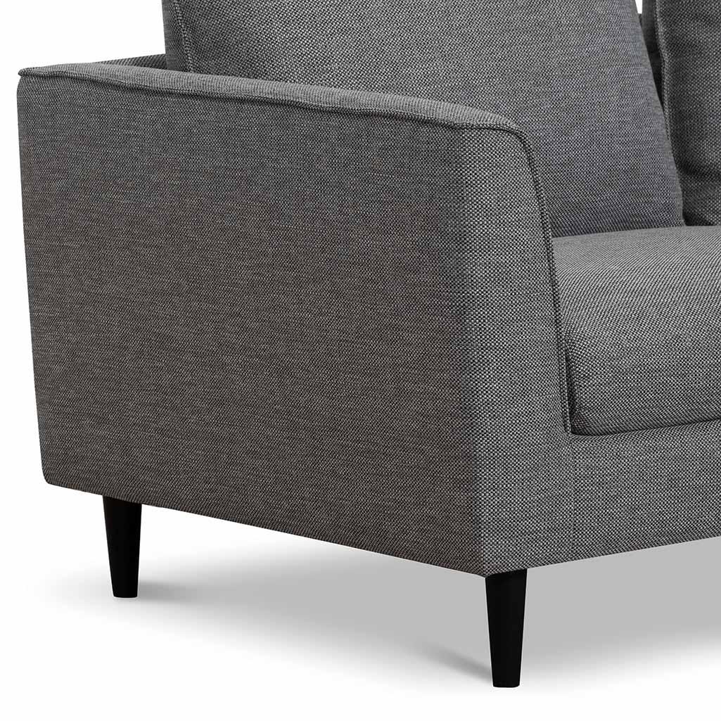 CLC6812-KSO 2 Seater Fabric Sofa - Graphite Grey with Black Leg - Furniture Castle