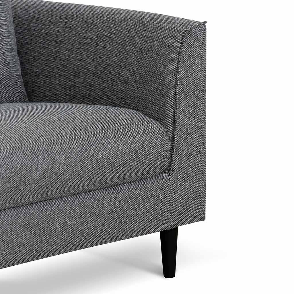 CLC6812-KSO 2 Seater Fabric Sofa - Graphite Grey with Black Leg - Furniture Castle
