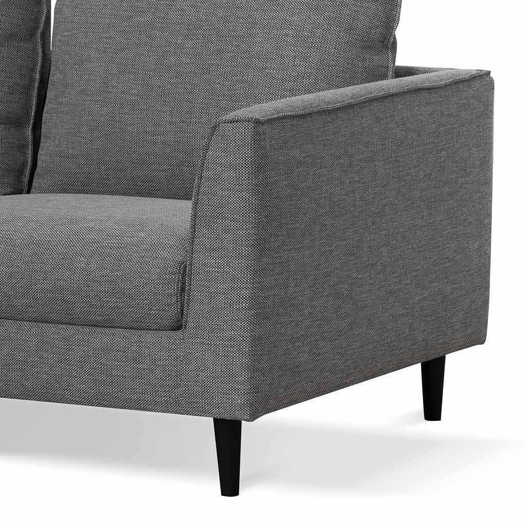 CLC6812-KSO 2 Seater Fabric Sofa - Graphite Grey with Black Leg - Furniture Castle