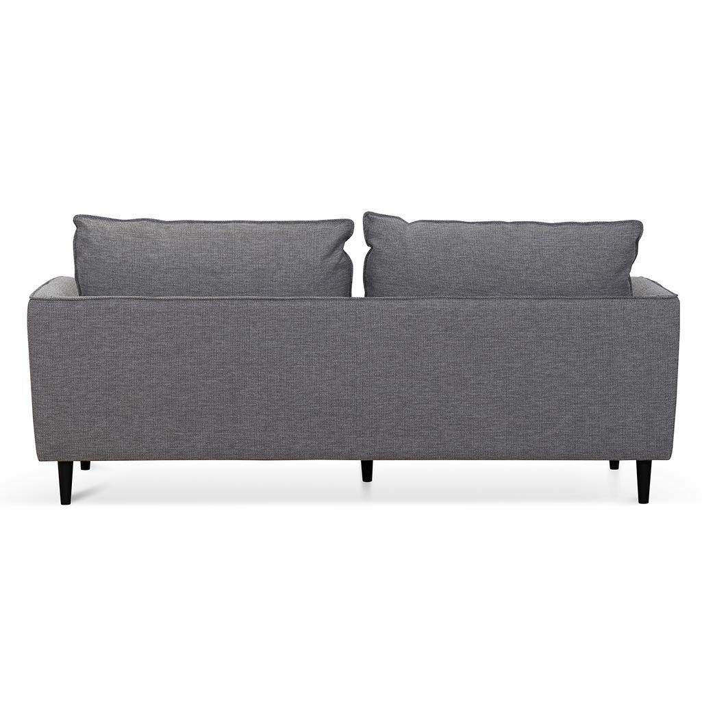 CLC6814-KSO 3 Seater Fabric Sofa - Graphite Grey with Black Leg - Furniture Castle