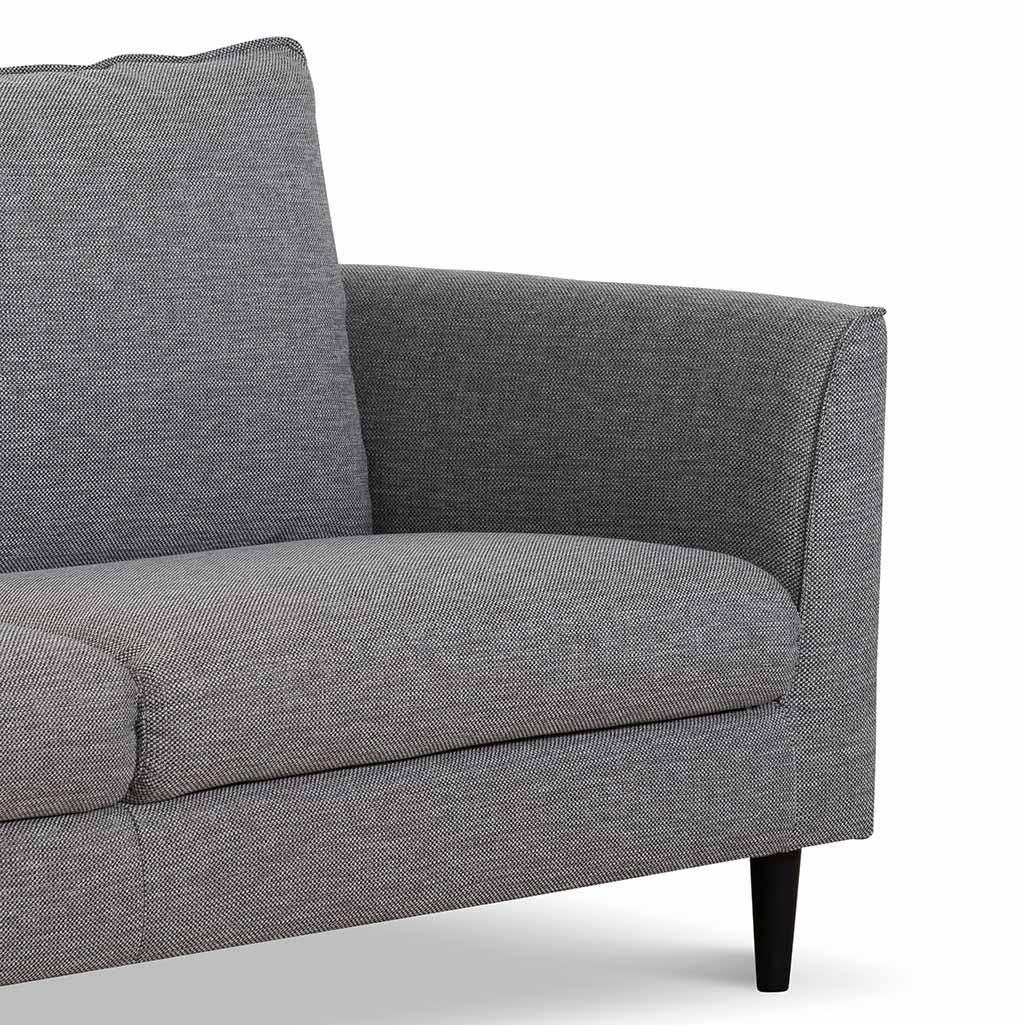 CLC6814-KSO 3 Seater Fabric Sofa - Graphite Grey with Black Leg - Furniture Castle