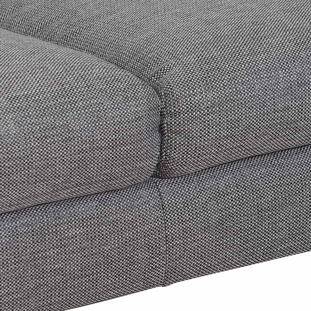 CLC6814-KSO 3 Seater Fabric Sofa - Graphite Grey with Black Leg - Furniture Castle