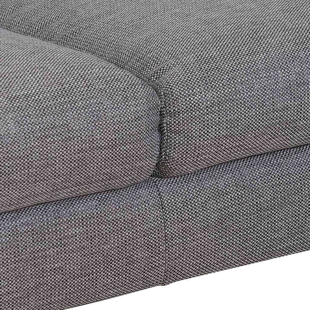 CLC6814-KSO 3 Seater Fabric Sofa - Graphite Grey with Black Leg - Furniture Castle