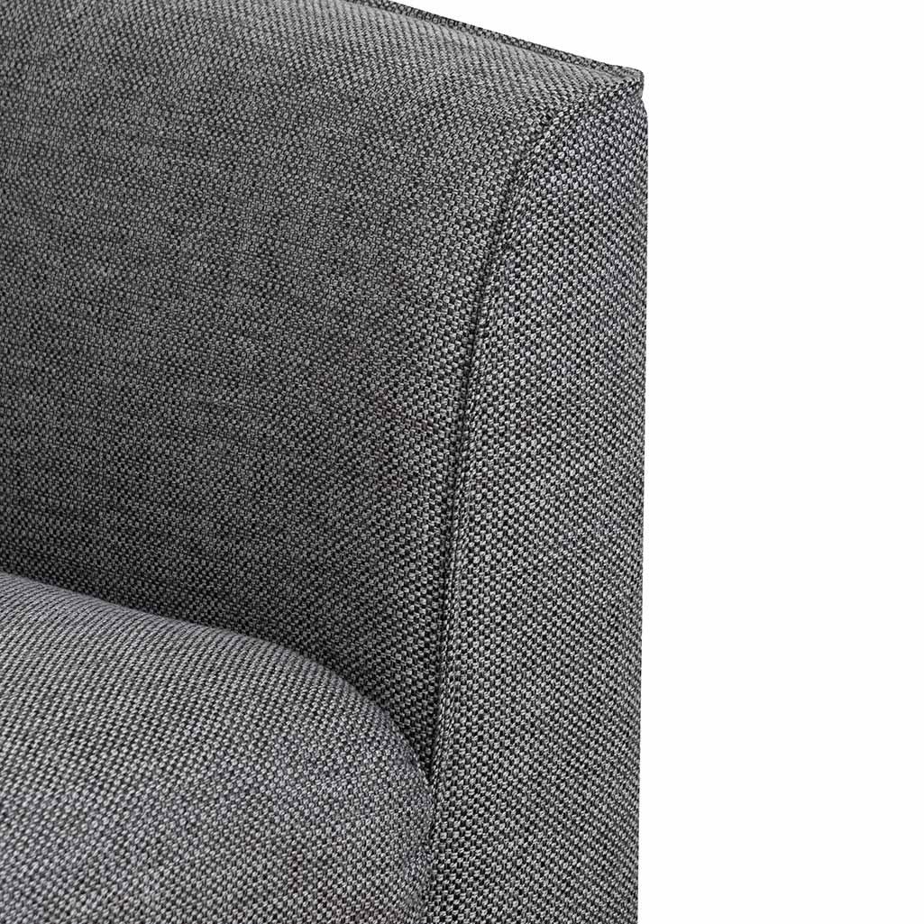 CLC6814-KSO 3 Seater Fabric Sofa - Graphite Grey with Black Leg - Furniture Castle