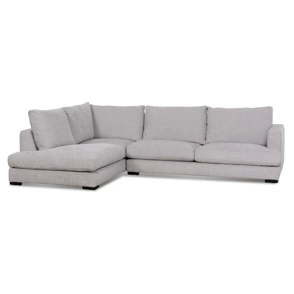 CLC6815-KSO 4 Seater Fabric Left Chaise Sofa - Oyster Beige - Furniture Castle