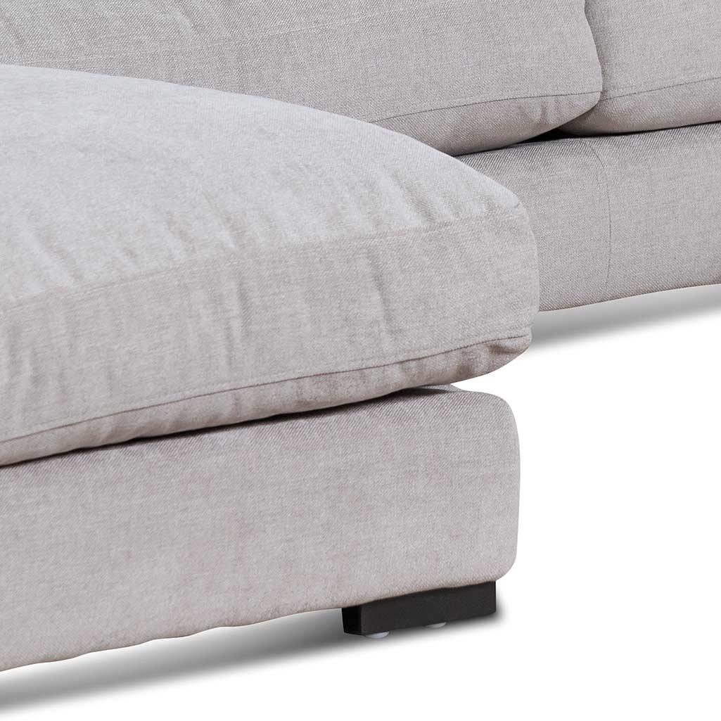 CLC6815-KSO 4 Seater Fabric Left Chaise Sofa - Oyster Beige - Furniture Castle