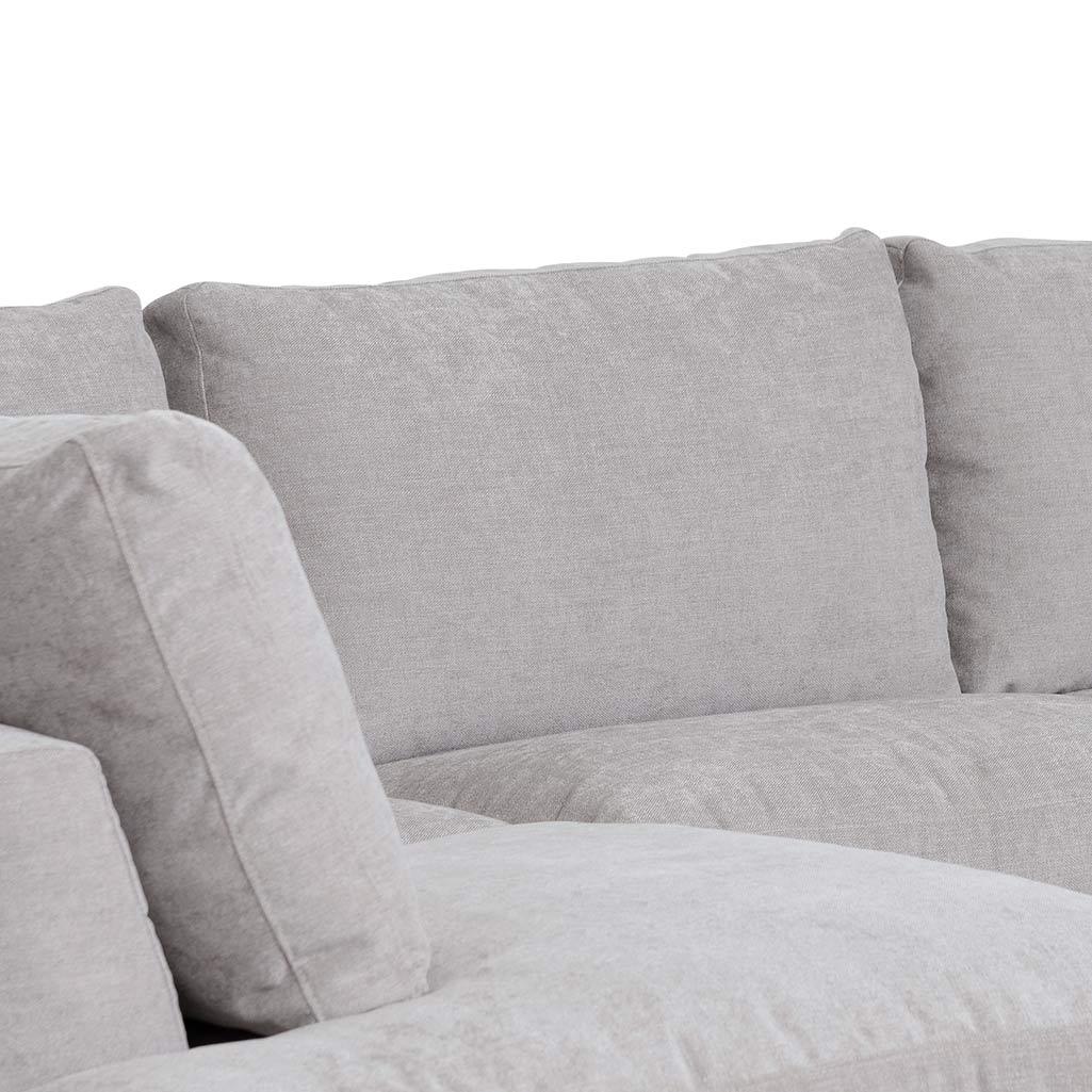CLC6815-KSO 4 Seater Fabric Left Chaise Sofa - Oyster Beige - Furniture Castle