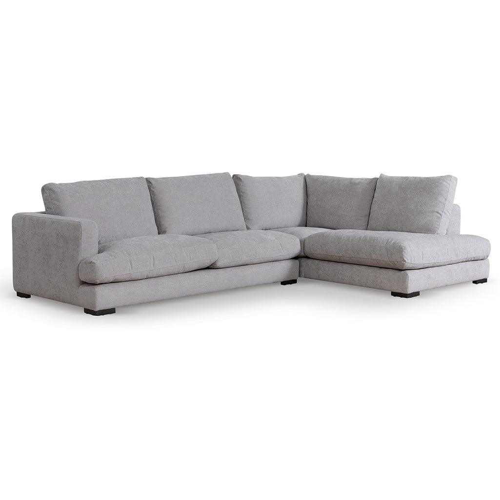 CLC6816-KSO 4 Seater Fabric Right Chaise Sofa - Oyster Beige - Furniture Castle