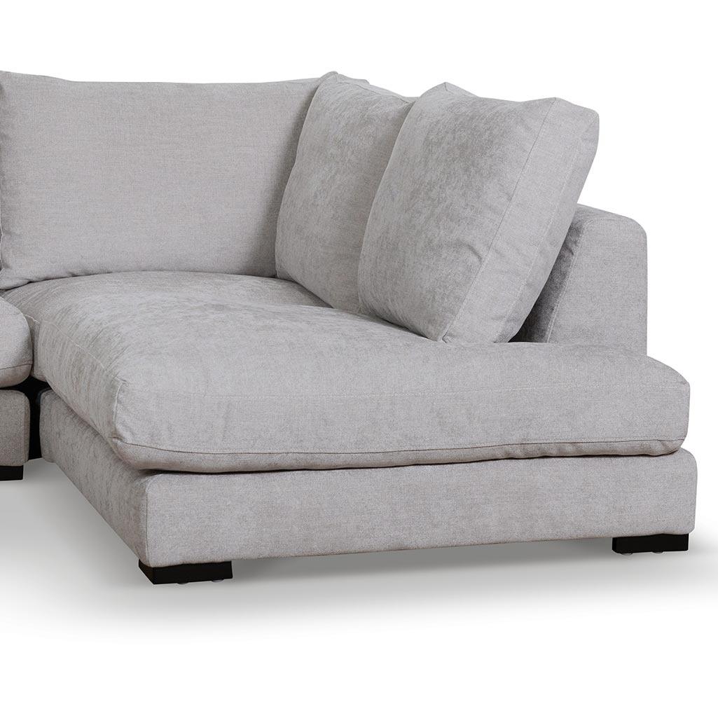CLC6816-KSO 4 Seater Fabric Right Chaise Sofa - Oyster Beige - Furniture Castle