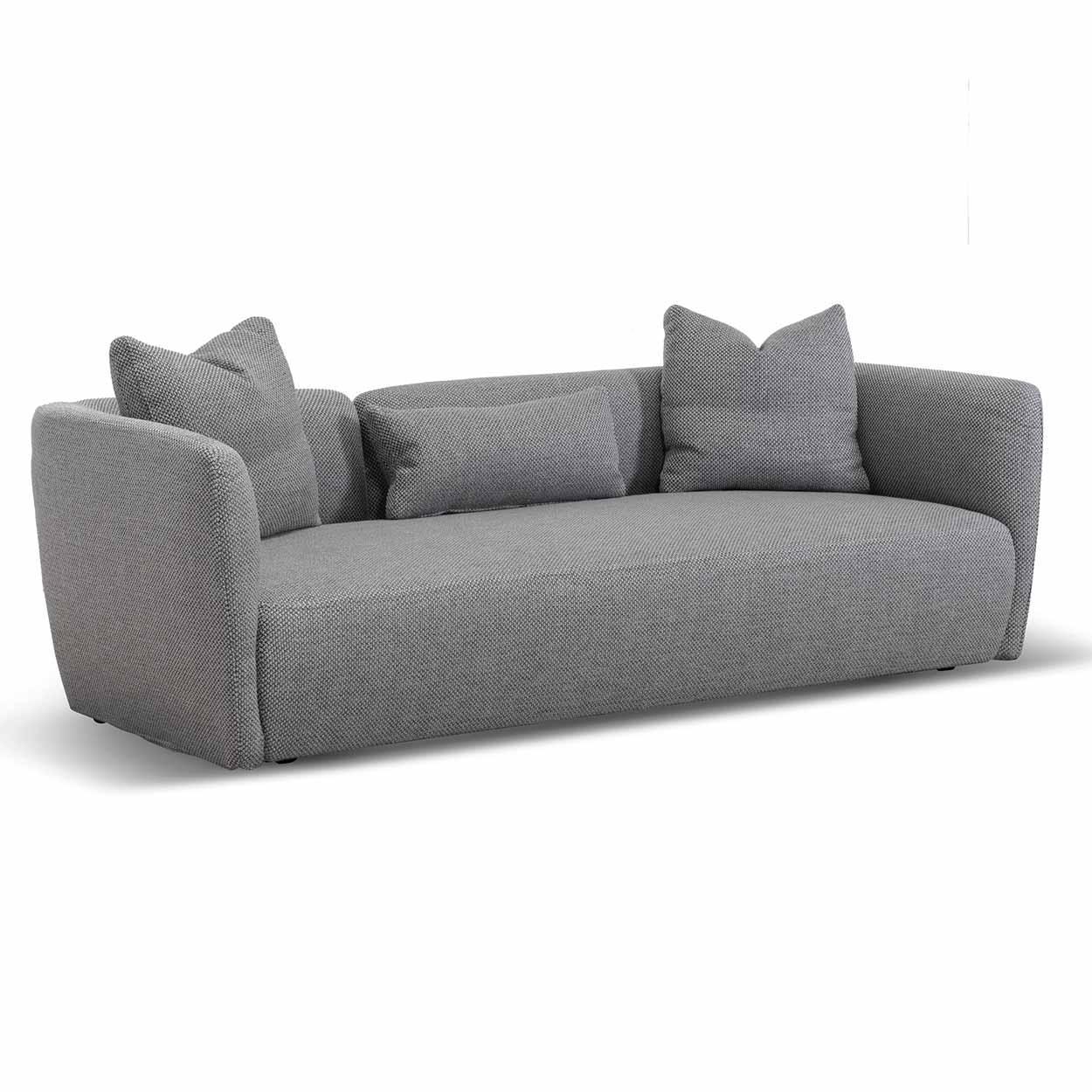 CLC6824-YY 3 Seater Fabric Sofa - Noble Grey - Furniture Castle