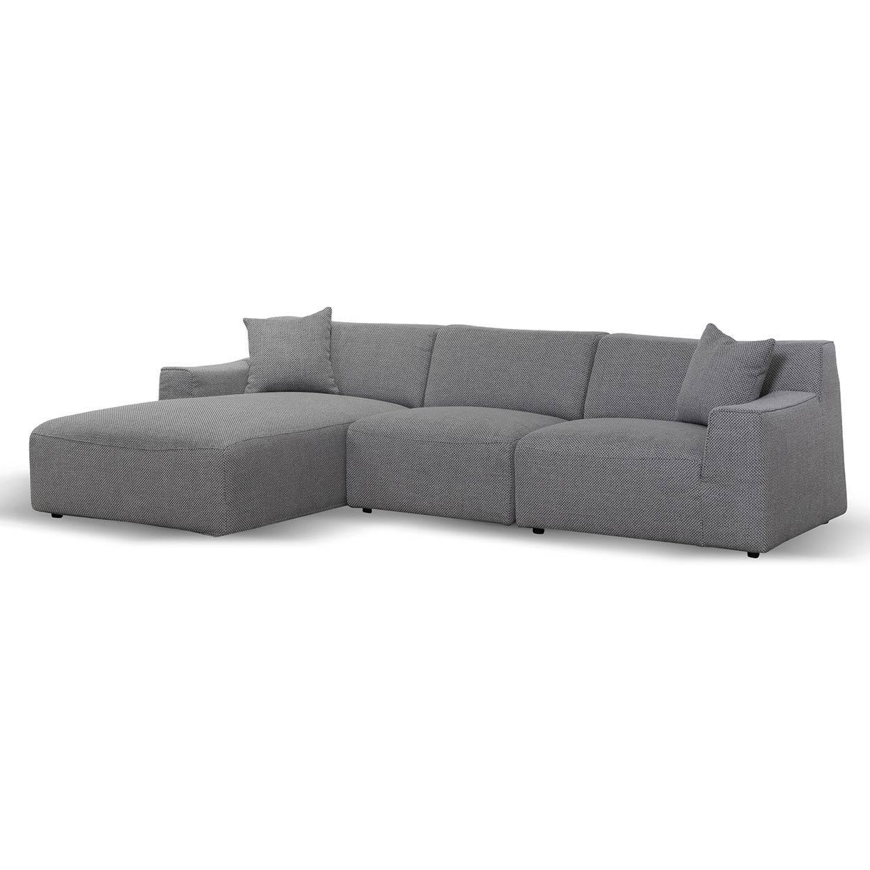 CLC6825-YY 3 Seater Left Chaise Sofa - Noble Grey - Furniture Castle