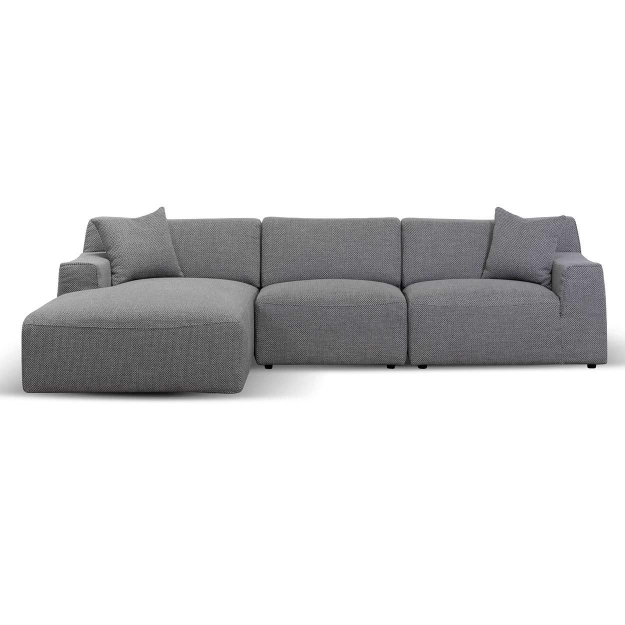 CLC6825-YY 3 Seater Left Chaise Sofa - Noble Grey - Furniture Castle