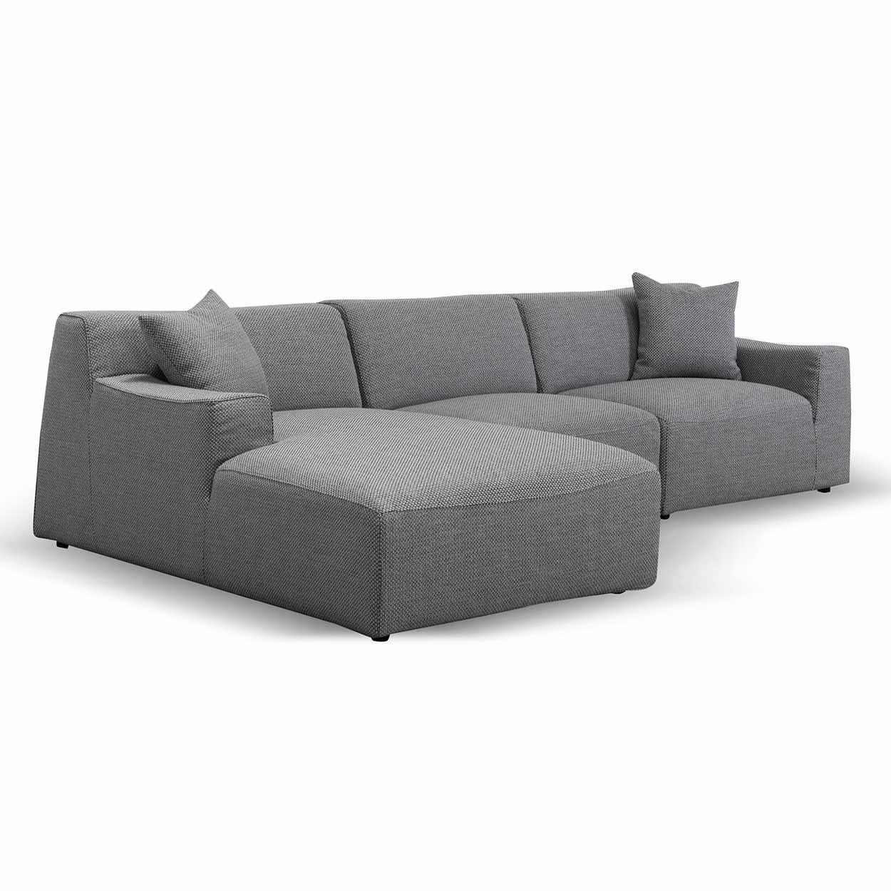 CLC6825-YY 3 Seater Left Chaise Sofa - Noble Grey - Furniture Castle