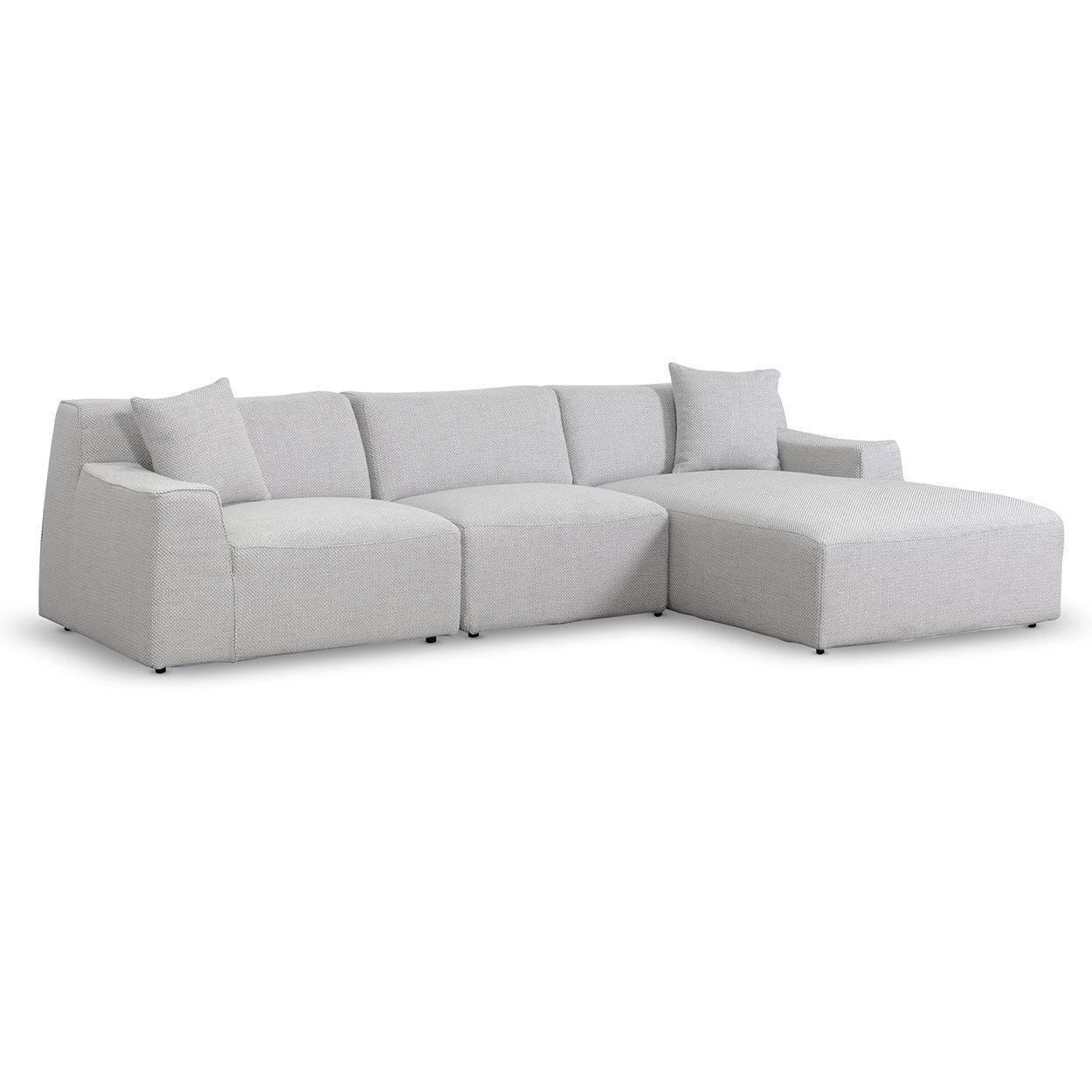 CLC6827-YY 3 Seater Right Chaise Sofa - Passive Grey - Furniture Castle