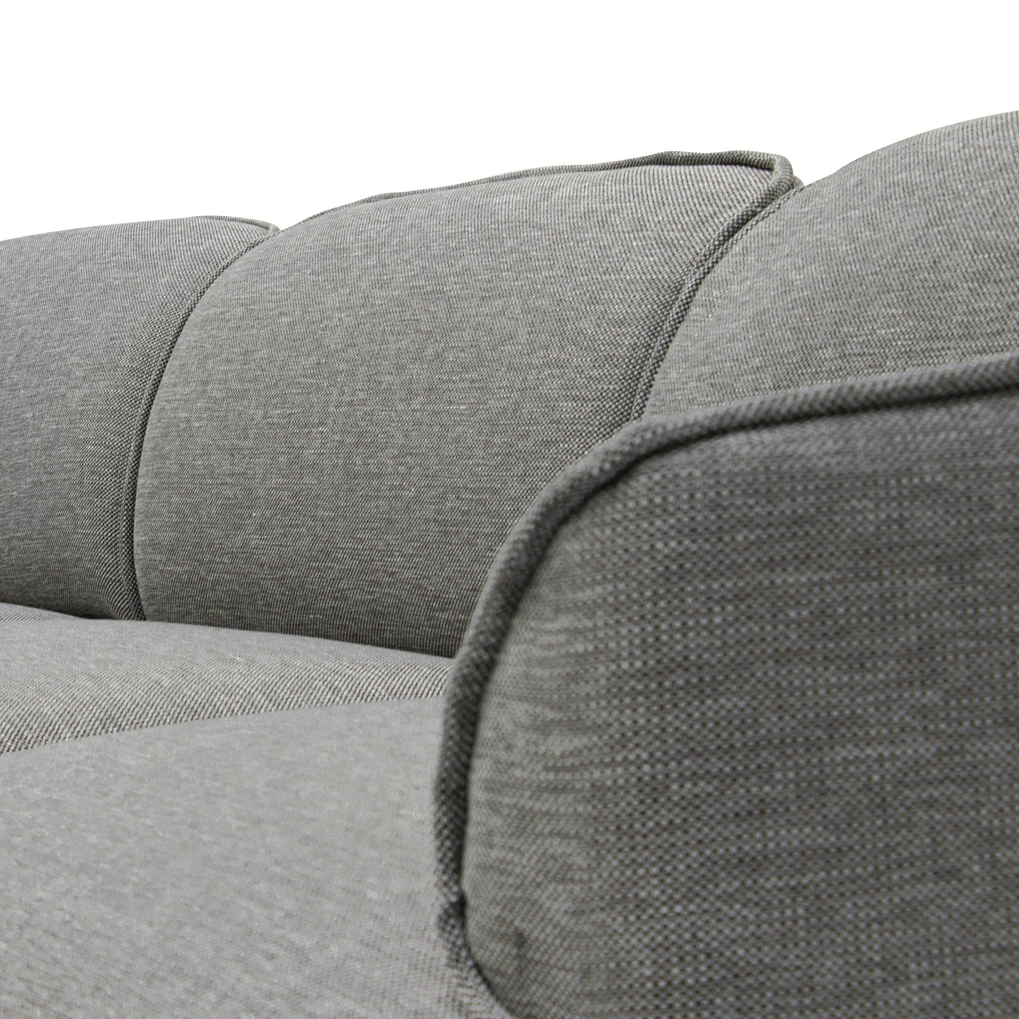 CLC6966-KSO Right Return Modular Fabric Corner Sofa - Graphite Grey - Furniture Castle