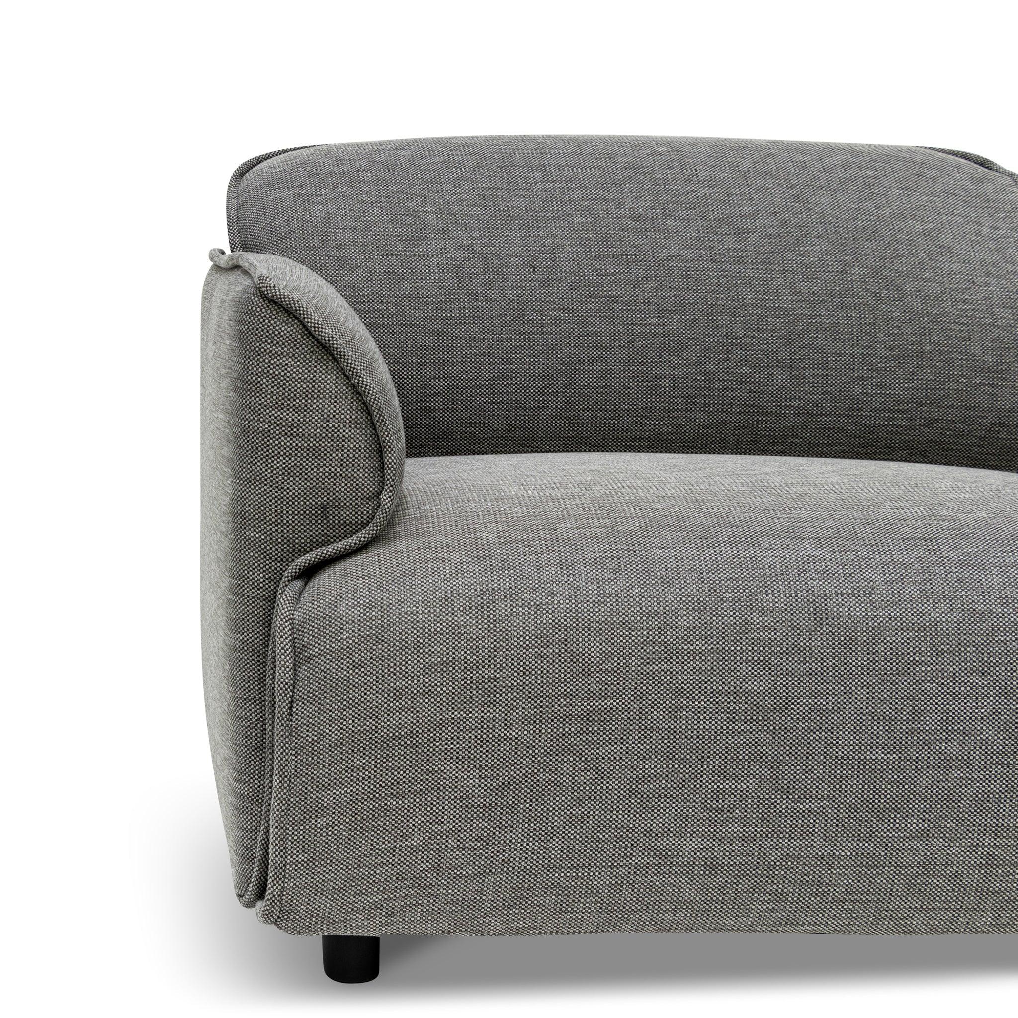 CLC6967-KSO Left Return Modular Fabric Corner Sofa - Graphite Grey - Furniture Castle