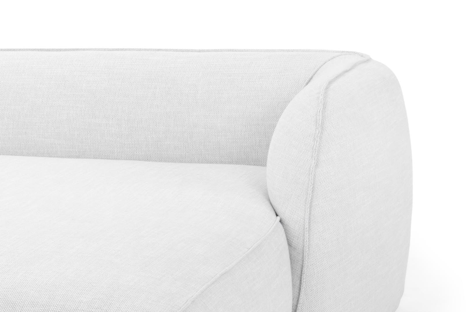 CLC724 3 Seater Right Chaise Fabric Sofa - Light Texture Grey - Furniture Castle