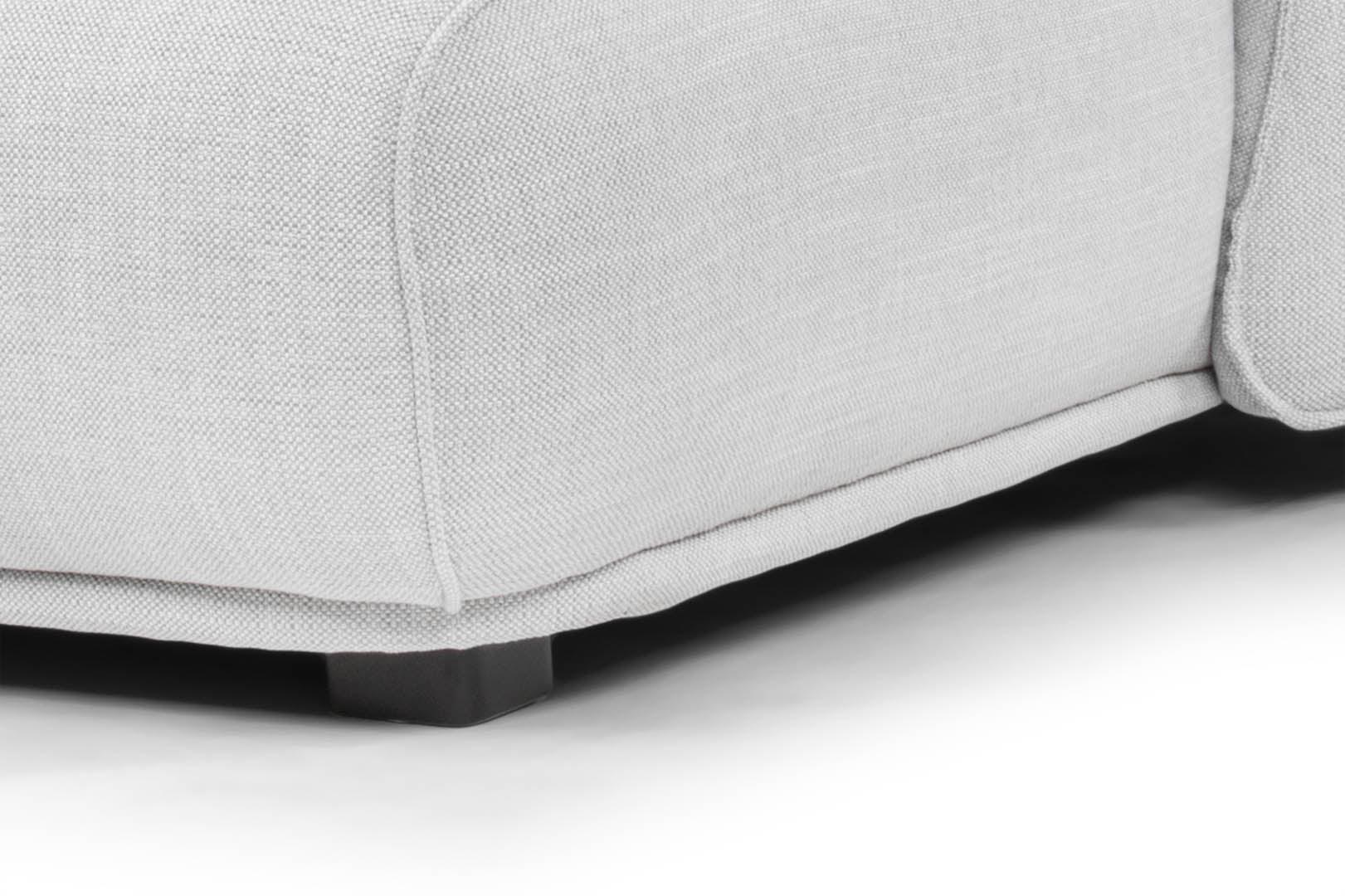 CLC724 3 Seater Right Chaise Fabric Sofa - Light Texture Grey - Furniture Castle
