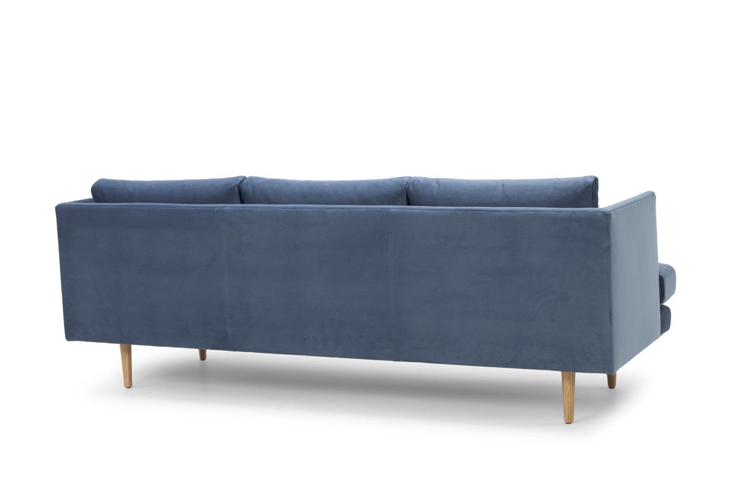 CLC761 3 Seater Fabric Sofa - Dust Blue - Furniture Castle