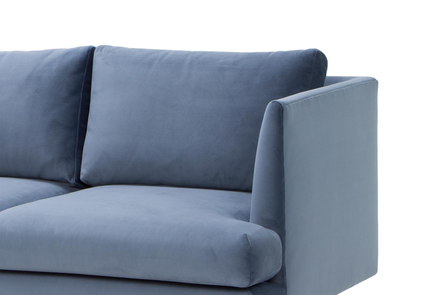 CLC761 3 Seater Fabric Sofa - Dust Blue - Furniture Castle