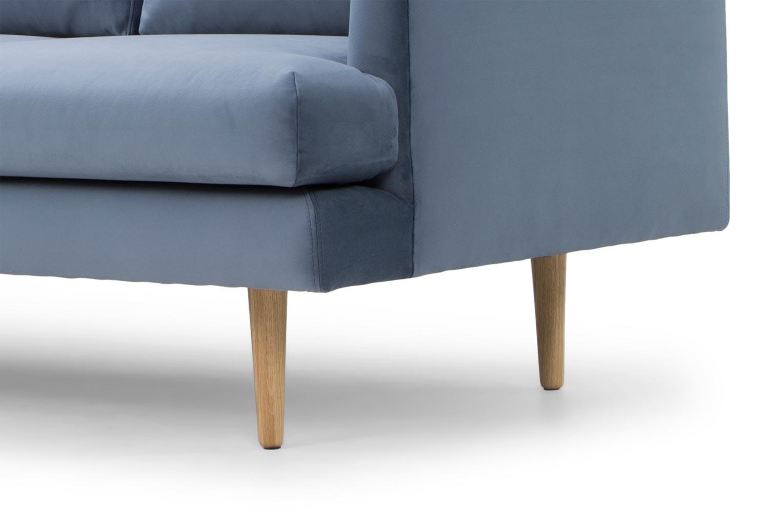 CLC761 3 Seater Fabric Sofa - Dust Blue - Furniture Castle