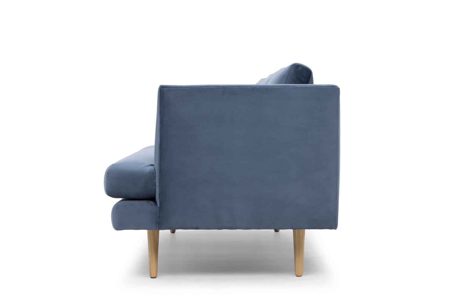 CLC761 3 Seater Fabric Sofa - Dust Blue - Furniture Castle
