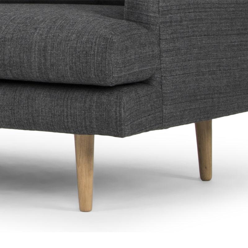 CLC768 3 Seater With Right Chaise - Metal Grey - Furniture Castle
