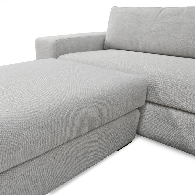 CLC802 3 Seater Sofa With Chaise - Light Texture Grey - Furniture Castle