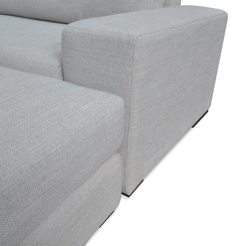 CLC802 3 Seater Sofa With Chaise - Light Texture Grey - Furniture Castle